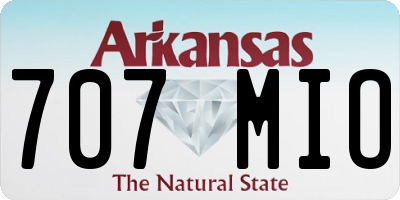 AR license plate 707MIO