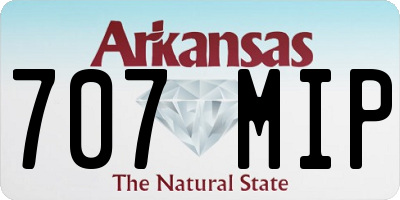 AR license plate 707MIP