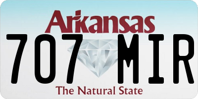 AR license plate 707MIR