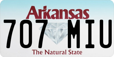 AR license plate 707MIU