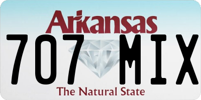 AR license plate 707MIX