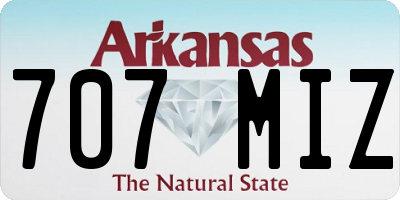 AR license plate 707MIZ