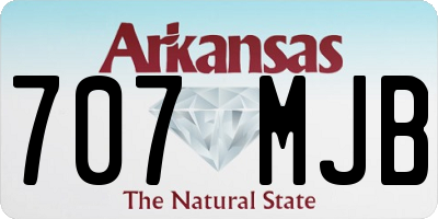 AR license plate 707MJB