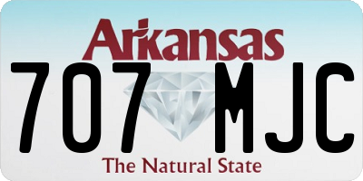 AR license plate 707MJC