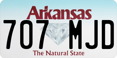 AR license plate 707MJD