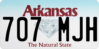 AR license plate 707MJH