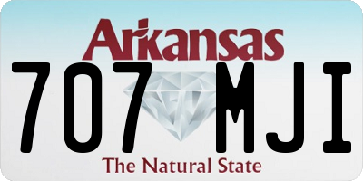 AR license plate 707MJI
