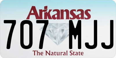 AR license plate 707MJJ