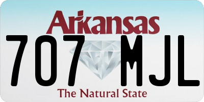 AR license plate 707MJL