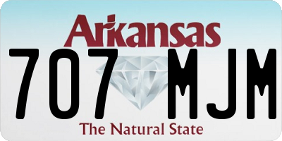 AR license plate 707MJM