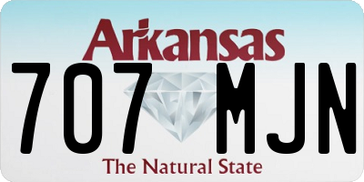 AR license plate 707MJN