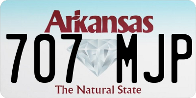 AR license plate 707MJP