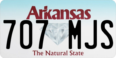 AR license plate 707MJS