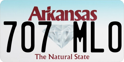 AR license plate 707MLO