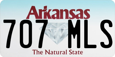 AR license plate 707MLS