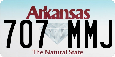 AR license plate 707MMJ
