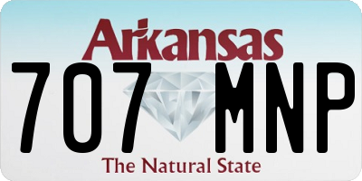 AR license plate 707MNP