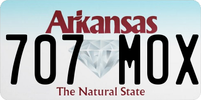 AR license plate 707MOX