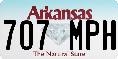 AR license plate 707MPH