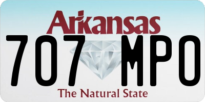 AR license plate 707MPO