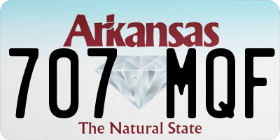 AR license plate 707MQF