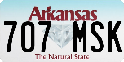 AR license plate 707MSK