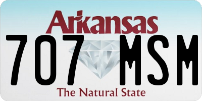 AR license plate 707MSM
