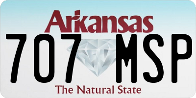 AR license plate 707MSP