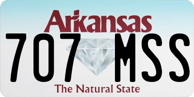 AR license plate 707MSS