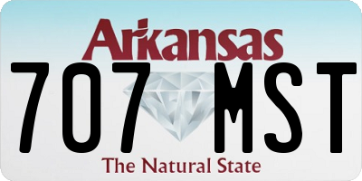 AR license plate 707MST