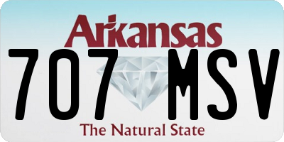 AR license plate 707MSV