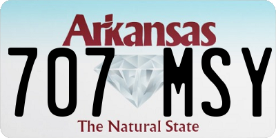 AR license plate 707MSY
