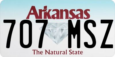 AR license plate 707MSZ