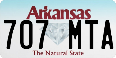 AR license plate 707MTA