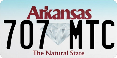 AR license plate 707MTC