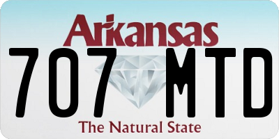 AR license plate 707MTD