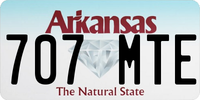 AR license plate 707MTE
