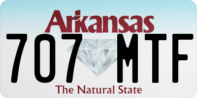 AR license plate 707MTF
