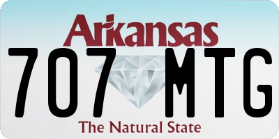 AR license plate 707MTG