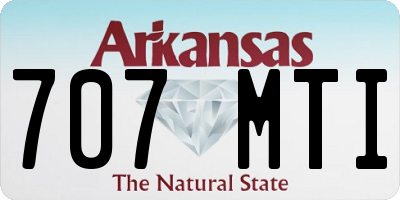 AR license plate 707MTI