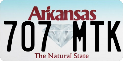 AR license plate 707MTK