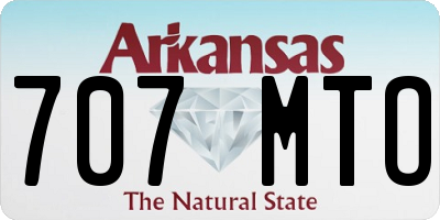 AR license plate 707MTO