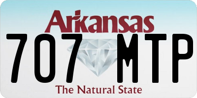 AR license plate 707MTP