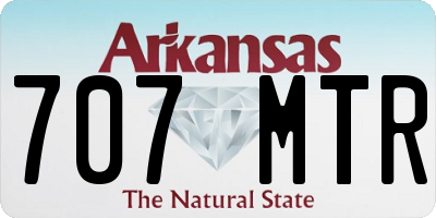 AR license plate 707MTR