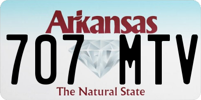 AR license plate 707MTV