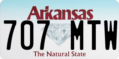 AR license plate 707MTW
