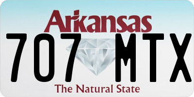 AR license plate 707MTX
