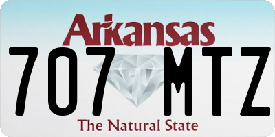 AR license plate 707MTZ