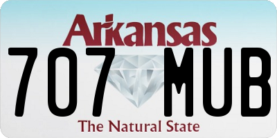 AR license plate 707MUB