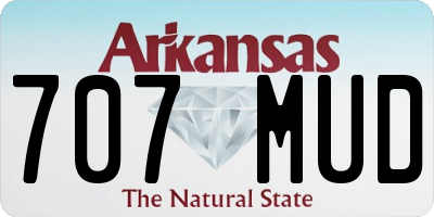 AR license plate 707MUD